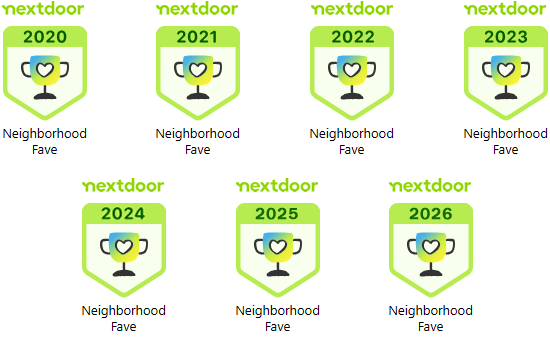 Voted a Nextdoor Neighborhood Favorite in 2020-2026