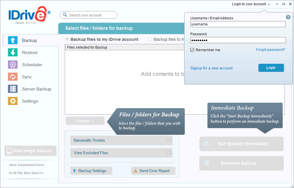 IDrive Online Backup Installation - Completed